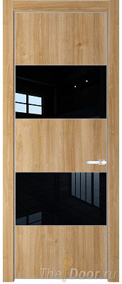 Дверь Profil Doors 22NE цвет Дуб Карамель кромка Серебро стекло Lacobel Черный лак Дверь Profil Doors 22NE цвет Дуб Карамель кромка Серебро стекло Lacobel Черный лак
