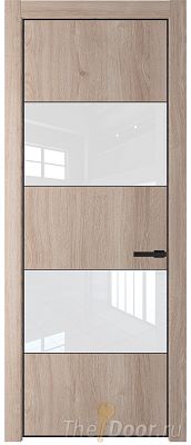 Дверь Profil Doors 22NE цвет Дуб Сонома кромка Черный матовый RAL9005 стекло Lacobel лак Классик Дверь Profil Doors 22NE цвет Дуб Сонома кромка Черный матовый RAL9005 стекло Lacobel лак Классик