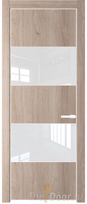 Дверь Profil Doors 22NE цвет Дуб Сонома кромка Вайт стекло Lacobel лак Классик