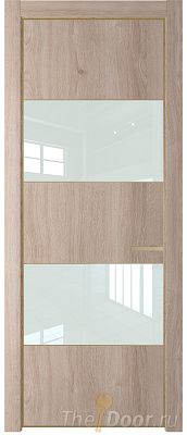 Дверь Profil Doors 22NE цвет Дуб Сонома кромка Золото стекло Lacobel Белый лак Дверь Profil Doors 22NE цвет Дуб Сонома кромка Золото стекло Lacobel Белый лак