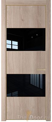 Дверь Profil Doors 22NE цвет Дуб Сонома кромка Золото стекло Lacobel Черный лак Дверь Profil Doors 22NE цвет Дуб Сонома кромка Золото стекло Lacobel Черный лак