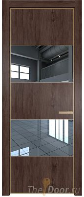 Дверь Profil Doors 22NE цвет Дуб Тобакко кромка Золото стекло Зеркало Дверь Profil Doors 22NE цвет Дуб Тобакко кромка Золото стекло Зеркало