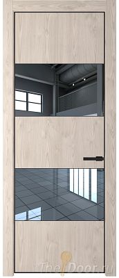 Дверь Profil Doors 22NE цвет Каштан Светлый кромка Черный матовый RAL9005 стекло Зеркало Дверь Profil Doors 22NE цвет Каштан Светлый кромка Черный матовый RAL9005 стекло Зеркало