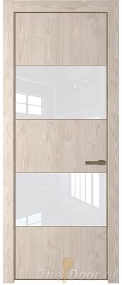 Дверь Profil Doors 22NE цвет Каштан Светлый кромка Шампань стекло Lacobel лак Классик