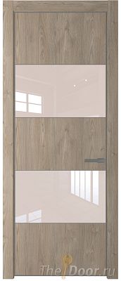 Дверь Profil Doors 22NE цвет Каштан Темный кромка Смоки стекло Lacobel Перламутровый лак