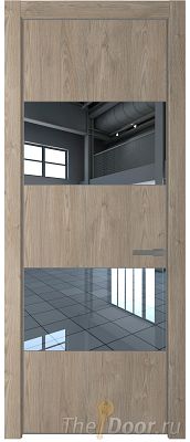 Дверь Profil Doors 22NE цвет Каштан Темный кромка Смоки стекло Зеркало