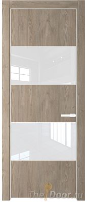 Дверь Profil Doors 22NE цвет Каштан Темный кромка Вайт стекло Lacobel лак Классик