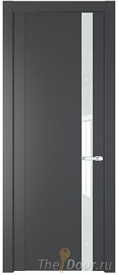 Дверь Profil Doors 1.2P цвет Графит стекло Lacobel Белый Лак