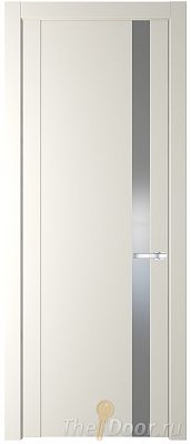 Дверь Profil Doors 1.2P цвет Перламутровый Белый стекло Lacobel Серебрянный Лак