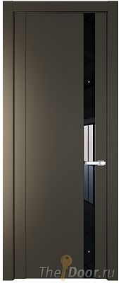 Дверь Profil Doors 1.2P цвет Перламутровый Бронза стекло Lacobel Черный Лак
