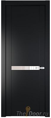 Дверь Profil Doors 1.4P цвет Блэк стекло Lacobel Перламутровый Лак