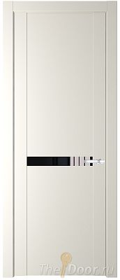 Дверь Profil Doors 1.4P цвет Перламутровый Белый стекло Lacobel Черный Лак