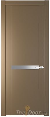 Дверь Profil Doors 1.4P цвет Перламутровый Золото стекло Lacobel Серебрянный Лак