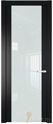 Дверь Profil Doors 1.7P цвет Блэк стекло Lacobel Белый Лак Дверь Profil Doors 1.7P цвет Блэк стекло Lacobel Белый Лак