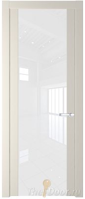 Дверь Profil Doors 1.7P цвет Кремовая Магнолия стекло Lacobel лак Классик