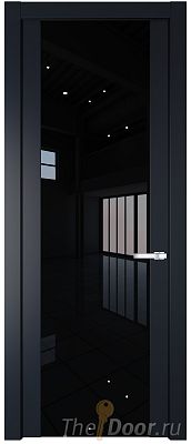 Дверь Profil Doors 1.7P цвет Нэви Блу стекло Lacobel Черный Лак Дверь Profil Doors 1.7P цвет Нэви Блу стекло Lacobel Черный Лак