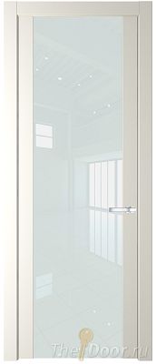 Дверь Profil Doors 1.7P цвет Перламутровый Белый стекло Lacobel Белый Лак
