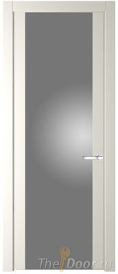 Дверь Profil Doors 1.7P цвет Перламутровый Белый стекло Lacobel Серебрянный Лак