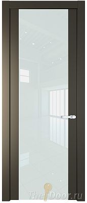 Дверь Profil Doors 1.7P цвет Перламутровый Бронза стекло Lacobel Белый Лак