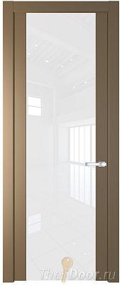 Дверь Profil Doors 1.7P цвет Перламутровый Золото стекло Lacobel лак Классик Дверь Profil Doors 1.7P цвет Перламутровый Золото стекло Lacobel лак Классик