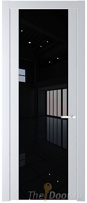 Дверь Profil Doors 1.7P цвет Вайт стекло Lacobel Черный Лак