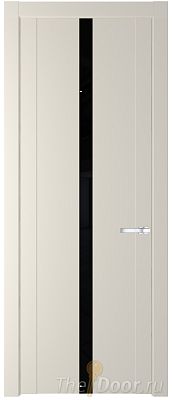 Дверь Profil Doors 1.8P цвет Кремовая Магнолия стекло Lacobel Черный Лак Дверь Profil Doors 1.8P цвет Кремовая Магнолия стекло Lacobel Черный Лак