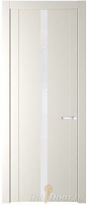 Дверь Profil Doors 1.8P цвет Перламутровый Белый стекло Lacobel лак Классик