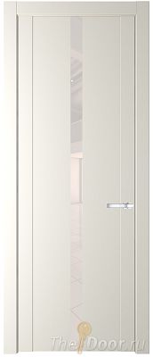 Дверь Profil Doors 1.8P цвет Перламутровый Белый стекло Lacobel Перламутровый Лак