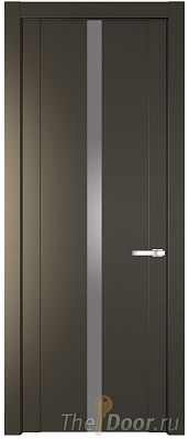 Дверь Profil Doors 1.8P цвет Перламутровый Бронза стекло Lacobel Серебрянный Лак