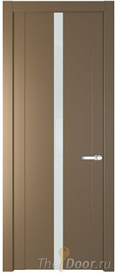 Дверь Profil Doors 1.8P цвет Перламутровый Золото стекло Lacobel Белый Лак