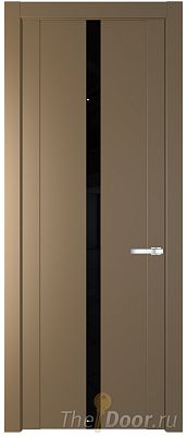 Дверь Profil Doors 1.8P цвет Перламутровый Золото стекло Lacobel Черный Лак
