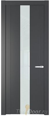 Дверь Profil Doors 1.9P цвет Графит стекло Lacobel Белый Лак Дверь Profil Doors 1.9P цвет Графит стекло Lacobel Белый Лак
