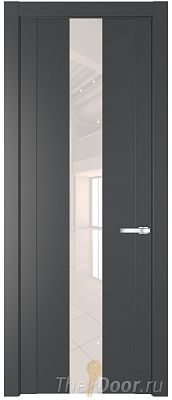 Дверь Profil Doors 1.9P цвет Графит стекло Lacobel Перламутровый Лак