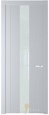 Дверь Profil Doors 1.9P цвет Лайт Грей стекло Lacobel Белый Лак