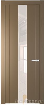Дверь Profil Doors 1.9P цвет Перламутровый Золото стекло Lacobel Перламутровый Лак