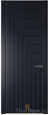 Дверь Profil Doors 10PA цвет Нэви Блу (RAL 7016) цвет профиля Деорэ
