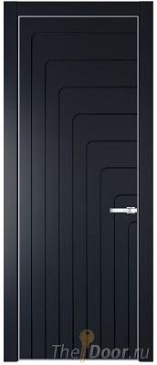 Дверь Profil Doors 10PA цвет Нэви Блу (RAL 7016) цвет профиля Серебро