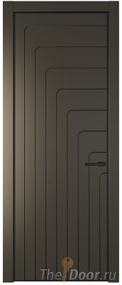 Дверь Profil Doors 10PA цвет Перламутр бронза цвет профиля Черный матовый RAL9005