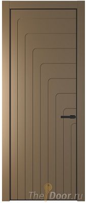 Дверь Profil Doors 10PA цвет Перламутр золото цвет профиля Черный матовый RAL9005