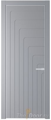 Дверь Profil Doors 10PA цвет Смоки (RAL 870-02) цвет профиля Белый матовый RAL9003