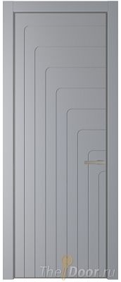 Дверь Profil Doors 10PA цвет Смоки (RAL 870-02) цвет профиля Никель матовый