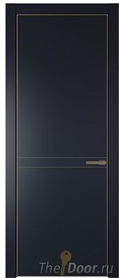 Дверь Profil Doors 11PA цвет Нэви Блу (RAL 7016) цвет профиля Шампань Дверь Profil Doors 11PA цвет Нэви Блу (RAL 7016) цвет профиля Шампань