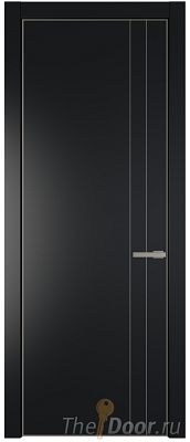 Дверь Profil Doors 12PA цвет Блэк цвет профиля Никель матовый Дверь Profil Doors 12PA цвет Блэк цвет профиля Никель матовый