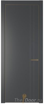 Дверь Profil Doors 12PA цвет Графит (Pantone 425С) цвет профиля Шампань Дверь Profil Doors 12PA цвет Графит (Pantone 425С) цвет профиля Шампань