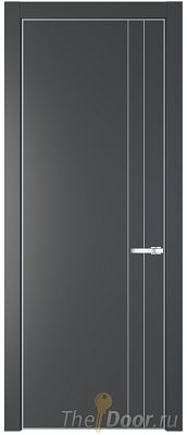 Дверь Profil Doors 12PA цвет Графит (Pantone 425С) цвет профиля Серебро Дверь Profil Doors 12PA цвет Графит (Pantone 425С) цвет профиля Серебро