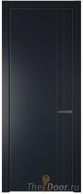 Дверь Profil Doors 12PA цвет Нэви Блу (RAL 7016) цвет профиля Деорэ