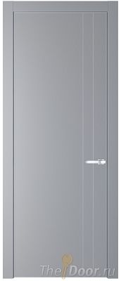 Дверь Profil Doors 12PA цвет Смоки (RAL 870-02) цвет профиля Серебро