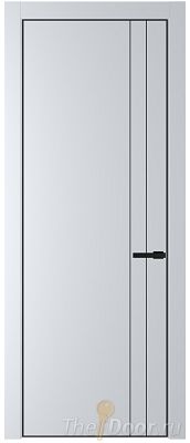 Дверь Profil Doors 12PA цвет Вайт (RAL 110 96 02) цвет профиля Черный матовый RAL9005
