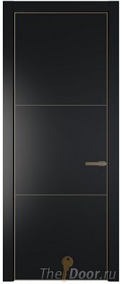 Дверь Profil Doors 13PA цвет Блэк цвет профиля Шампань Дверь Profil Doors 13PA цвет Блэк цвет профиля Шампань