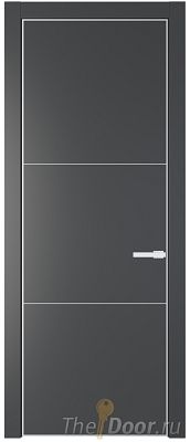 Дверь Profil Doors 13PA цвет Графит (Pantone 425С) цвет профиля Белый матовый RAL9003 Дверь Profil Doors 13PA цвет Графит (Pantone 425С) цвет профиля Белый матовый RAL9003